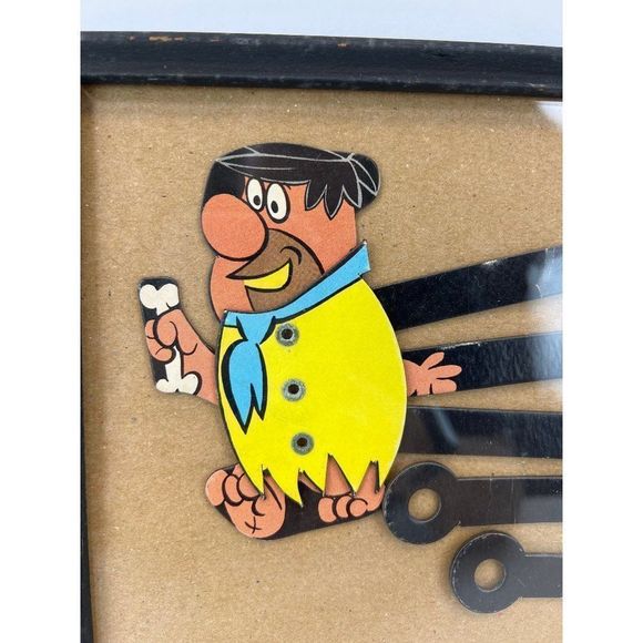 Vintage Flintstones Cartoon Paper Mechanical Finger Puppet Paper Dolls Framed - Picture 2 of 6